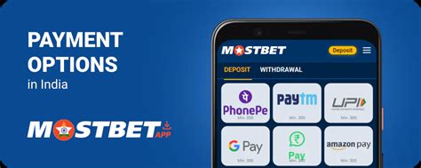 Payments methods at Mostbet in India .
